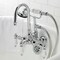 Kingston Brass CA10T1 3-3/8" Tub Wall Mount Clawfoot Tub Faucet with Hand Shower, Polished Chrome CA10T1 - alternate 5